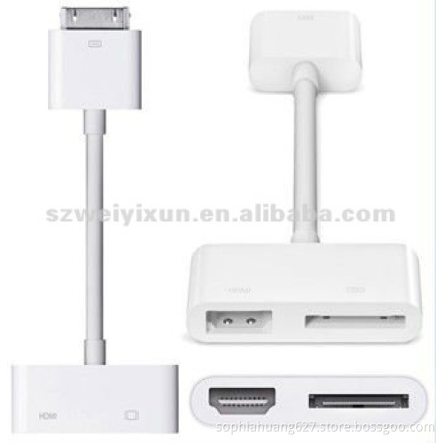 HOT! Digital AV Adapter 30Pin to HDMI HDTV 1080P Adapter for Apple iPad iPhone iPod touch KCA024